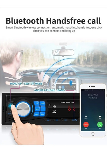 Reproductor Mp3 1 Din Con Bluetooth Y Auxiliar Para Auto