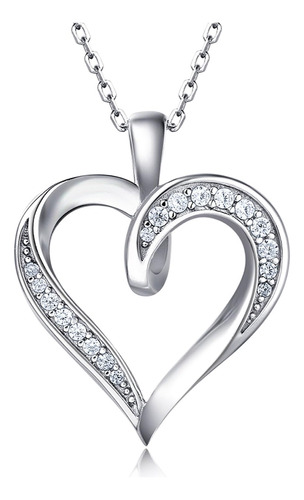 Billie Bijoux Collar De Plata Con Forma De Corazón De Amor, 