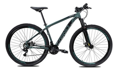 Bicicleta Aro 29 Rino Everest Hidráulico 24v Cambios Shimano Cor Verde Exército Tamanho Do Quadro 17