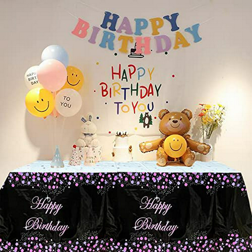 Manteles Desechables Cumpleaños 51 X87 Plástico Impermeabl