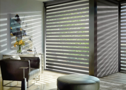 Cortina Roller Duo Eclipse Zebra Twinline A Medida Blanco