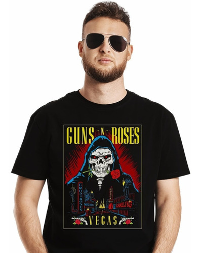 Polera Guns N Roses Las Vegas Rock Impresión Directa