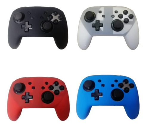 Funda Silicon Color Liso Para Pro Controller Nintendo Switch