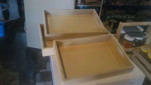 Juego De Bandejas En Mdf