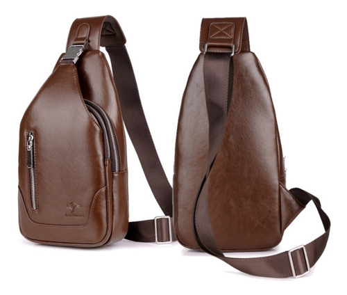 Imagem 2 de 8 de Bolsa Masculina Transversal De Couro