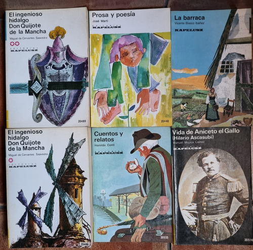 Lote 6 Libros Kapelusz Coleccion Clásicos Golú