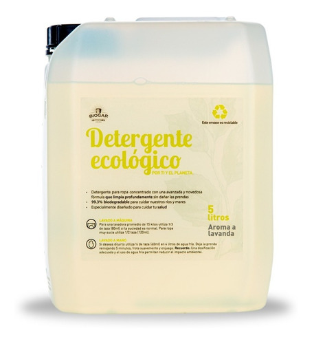 Detergente Ecológico Biodegradable 5 Litros