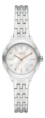 Reloj Mujer Dkny Parsons Mini Acero Color De La Correa Plateado