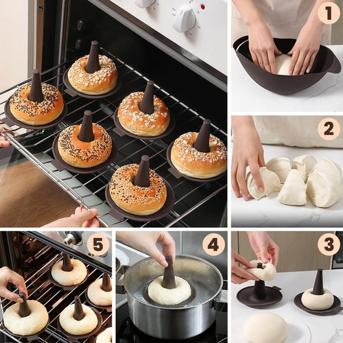 Juego De Moldes De Rosquilla,4 Moldes De Pasteles Para Bagel