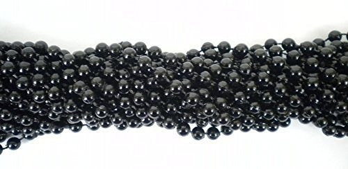 Perlas De Mardi Gras Negras Redondas De 33 Pulgadas 07mm 6 D