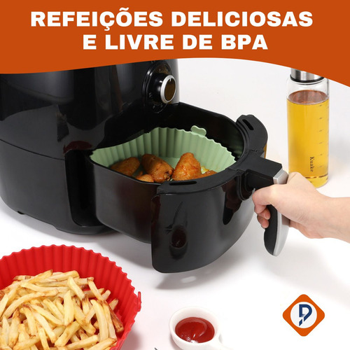 Imagem 3 de 9 de Forma De Silicone Resistente Para Air Fryer Antiaderente