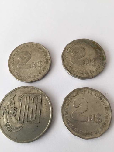 Lote De Monedas Uruguayas 2 Y 10 Pesos