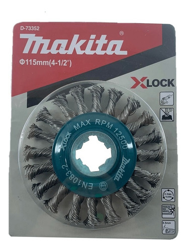 Cepillo circular de alambre trenzado Makita D-73352 con sistema X-lock