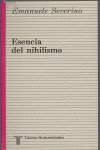 Libro Esencia Del Nihilismo - Severino,emanuele