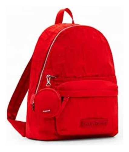 Desigual Accesorios Mujer Mochila Nylon Mediana, Rojo, Talla