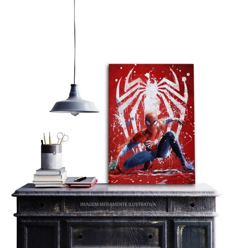 Imagem 2 de 3 de Quadro Spider Man Decorativo Personalizado Em Mdf
