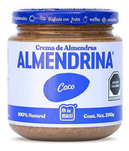 Almendrina Coco M De Maní. Caja Con 12 Pzs Frasco 200 Gr