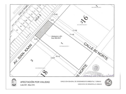 Terreno En Venta En Playa Del Carmen De 4747 M2, Uso De Suelo Mixto