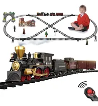 Comprar Tren Para Arbol Navidad Vagones Humo Locomotora 13