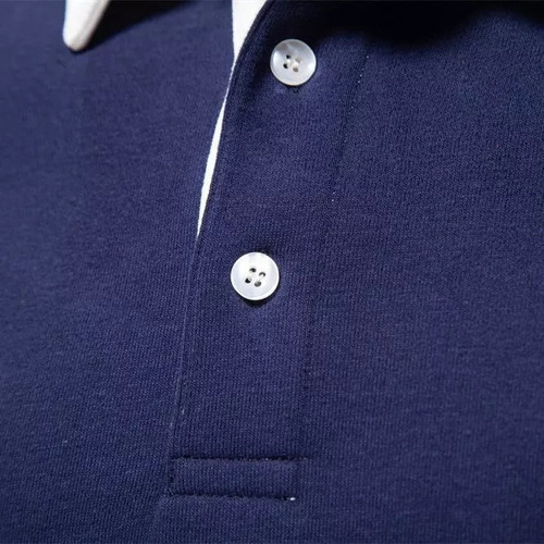 Suéter Casual Con Cuello Tipo Polo Para Hombre De Otoño 2024