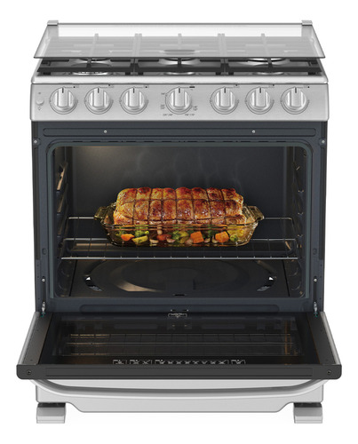 Estufa De Piso 76 Cm Inox Mabe - Wem7661cfix2 Color Inoxidable