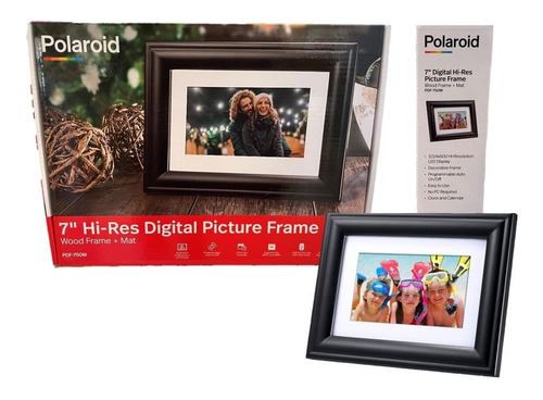 Polaroid Frame 7´´ Hi-resolution Led Picture Wood Frame