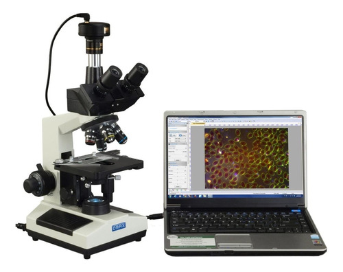 Omax Microscopio Con 9 Mp Darkfield Compuesto Trinocular