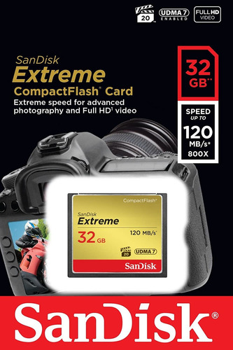 Tarjeta de memoria SanDisk SDCFXSB-032G-G46  Extreme 32GB