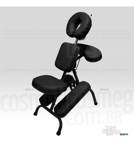 Imagem 1 de 8 de Cadeira Quick Massage Shiatsu Legno Portátil Dobrável, Black