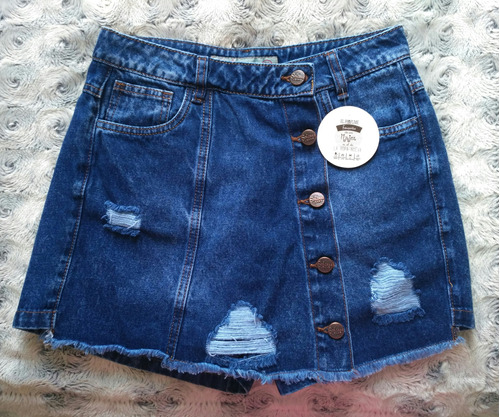 Short Falda De Jean Talla 28 Nueva Con Etiqueta