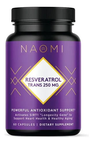 Suplemento Naomi Organic Trans Resveratrol 250 Mg Con Querce