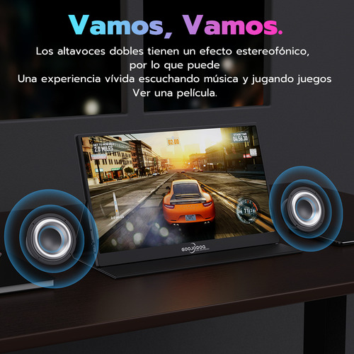 Monitor Portátil 15.6'' 1080p Lcd Para Laptop, Pc, Mac, Ps