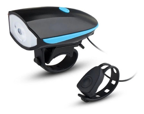 Luz Bicicleta Con Destellos Y Bocina-3 Modos- Recargable Usb Color Negro