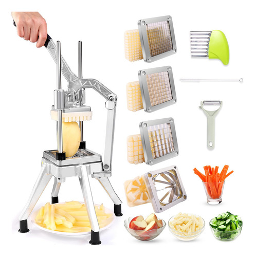 Cortadora Picadora Comercial Verduras Papas Con 4+2 Cuchilla