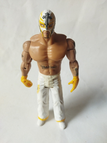 Wwe Luchador Rey Mysterio Blanco Amarillo Jakks Pacífic 2005