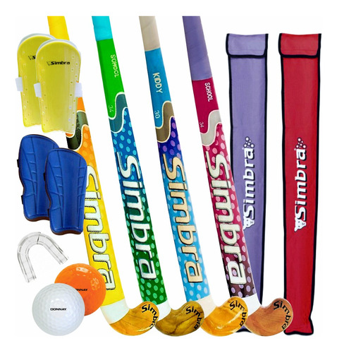 Combo Hockey Palo Funda Canilleras Bucal Bocha | Favio Sport