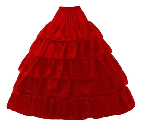 Accesorios De Boda Vestido De Novia Con De Tul Rojo 4 Aros 1