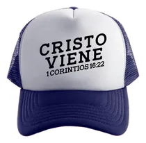 Comprar Cristo Viene Gorra Cristiana Friki Tu Eres #2 Azul Oscuro Talle Único Regulable Cristo Viene