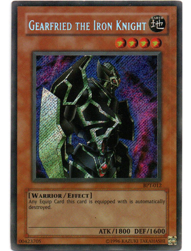 Gearfried The Iron Knightcarta Yugi Bpt-012 Secret Rare