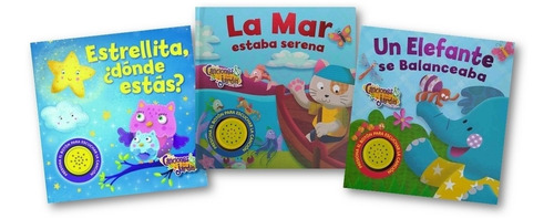 ** Combo Libro Con Sonido ** 3 Titulos Canciones Del Jardin