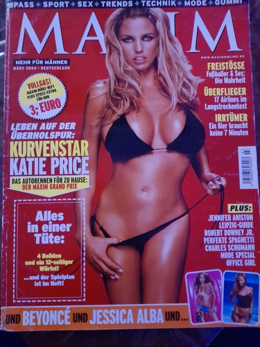 Revista Maxim Katie Price. Marzo 2004. 