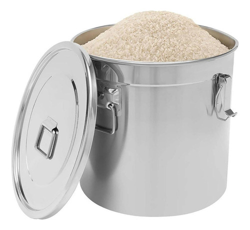 L Cubo De Acero Inoxidable, Contenedor De Granos De 6 L