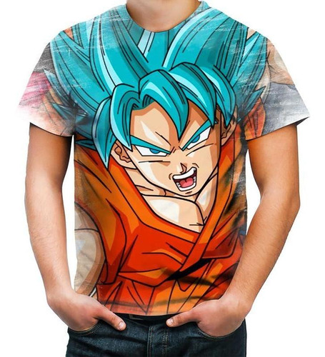 Camisa Camiseta Dragon Ball Z Gt Super Hero Goku Blue | Parcelamento sem  juros