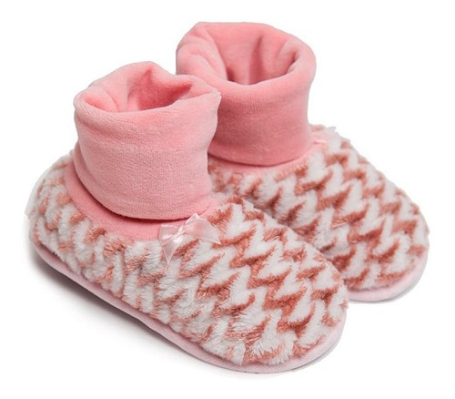 Pantufa Bota Infantil Bebê Pelúcia Solado Borracha - Ricsen