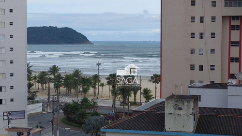 Imagem 10 de 30 de Vista Para O Mar! Mobiliado! Apartamento Com 2 Dormitórios À Venda, 85 M² Por R$ 435.000 - Vila Guilhermina - Praia Grande/sp - Ap4494