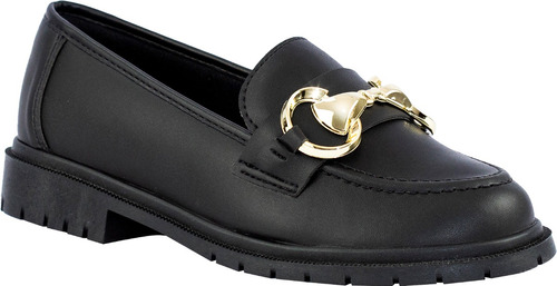 Mocassim Feminino Tratorado Confortável Sapato Loafer Casual