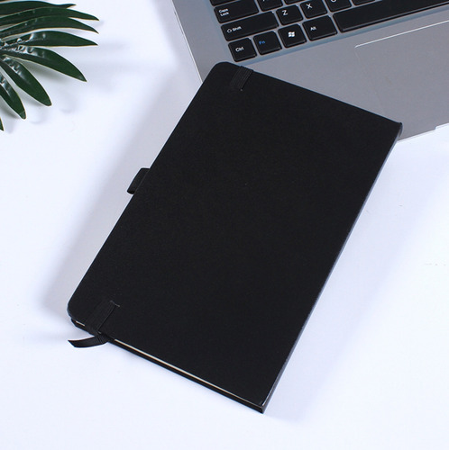 5 Cuadernos A5 Rayados + 5 Plumas Negras 0.5mm, 200 Páginas Cada Uno, Con Banda Elástica, Ideal Para Oficina, Estudiantes, Diario O Reuniones, Diseño Portátil Elegante Y Profesional