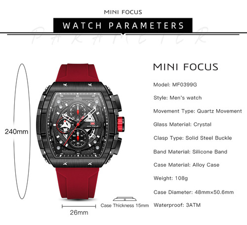Reloj Cronógrafo Luminoso Mini Focus Mf0399