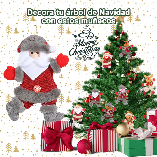 Ornamento De Pingente De Pelúcia De Natal, 8 Peças De