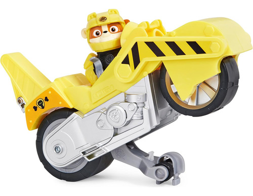 Motocicleta Moto Pups Paw Patrol Con Figura De Rubble